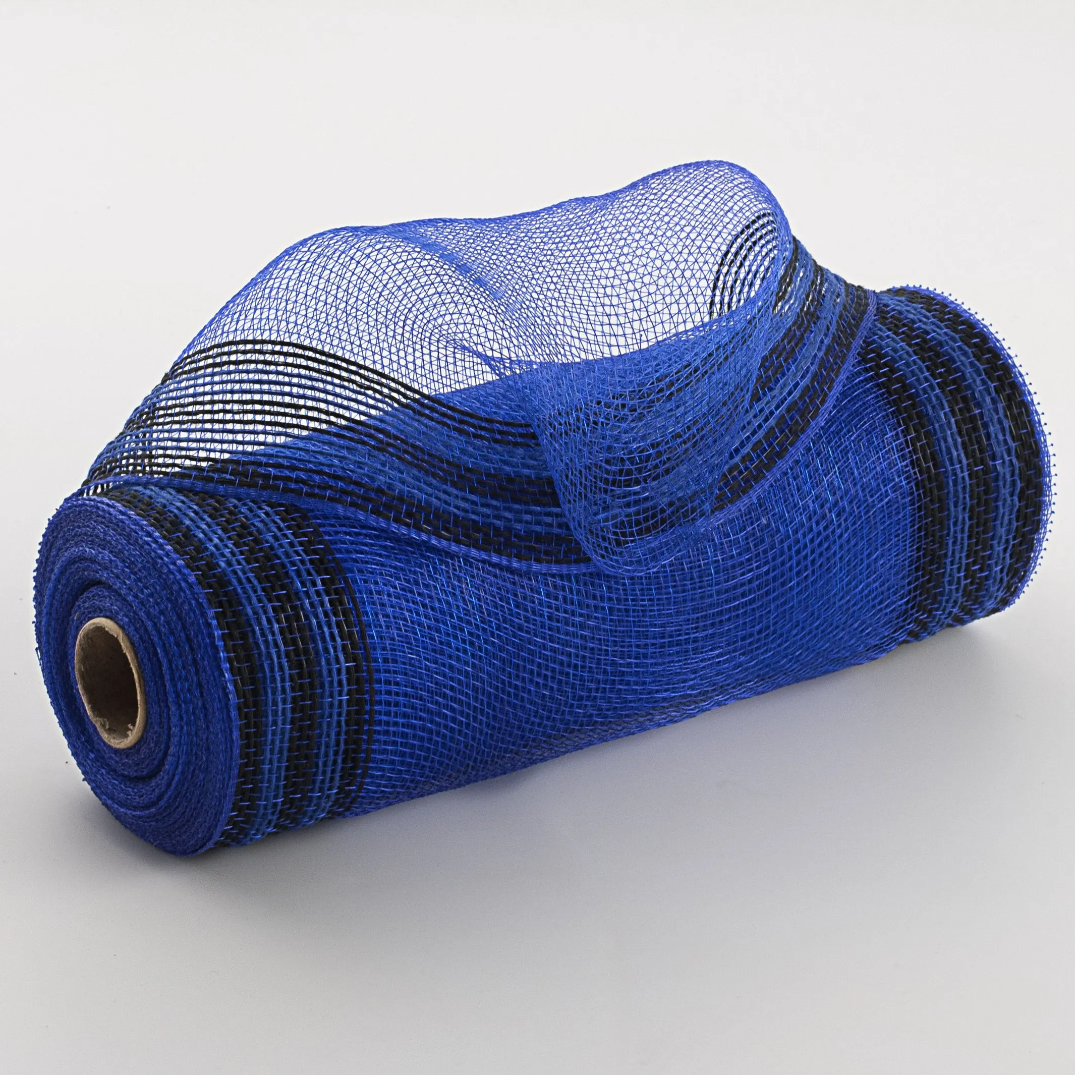 10" Border Stripe Mesh: Royal Blue & Black