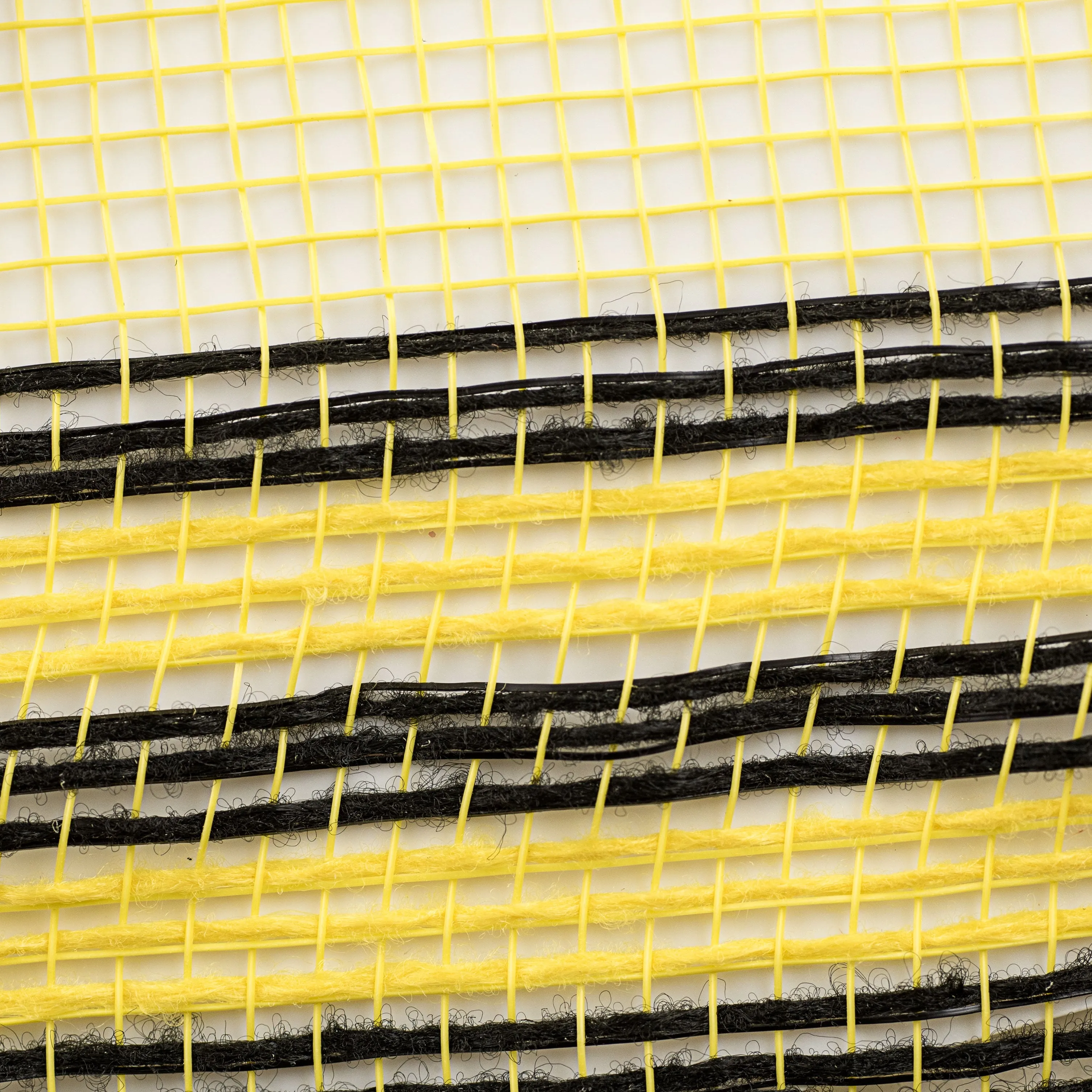 10" Border Stripe Mesh: Yellow & Black