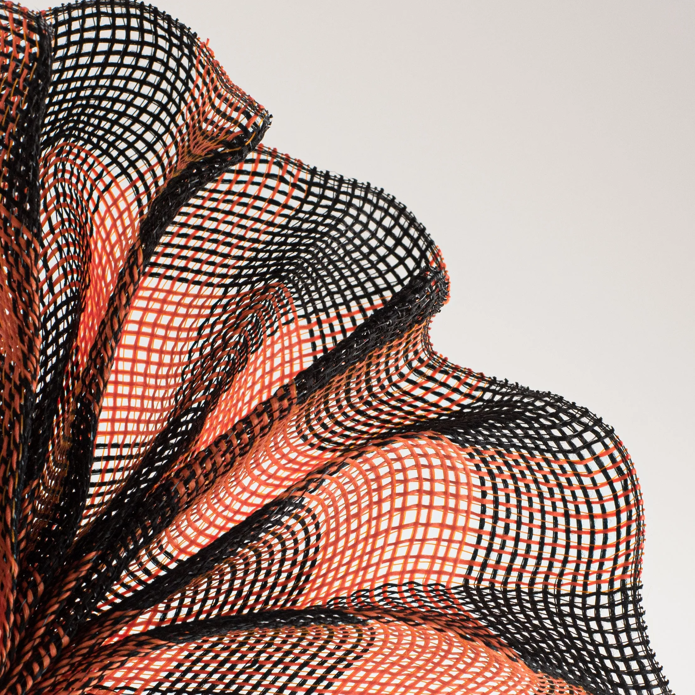 10" Buffalo Plaid Mesh: Black & Orange