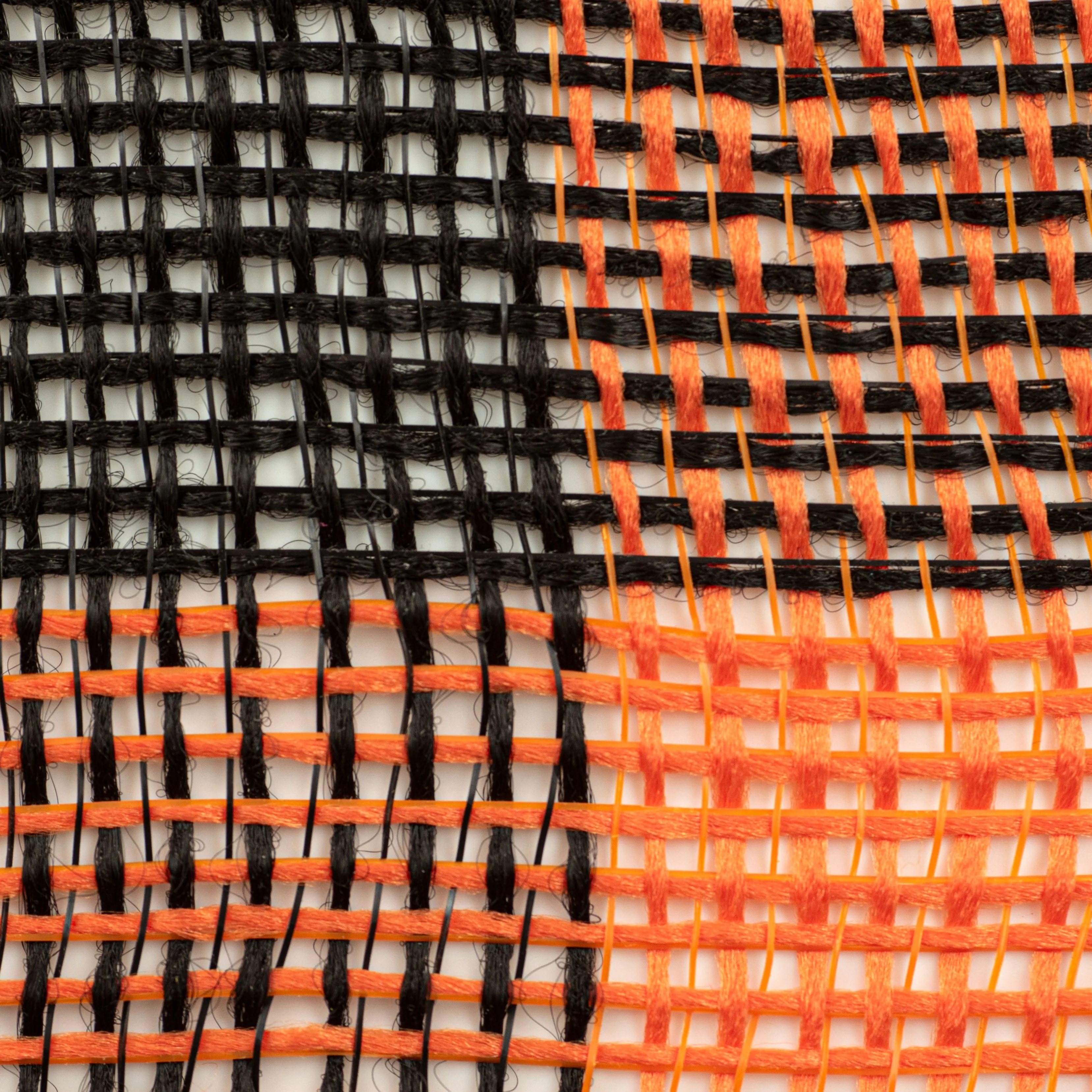 10" Buffalo Plaid Mesh: Black & Orange