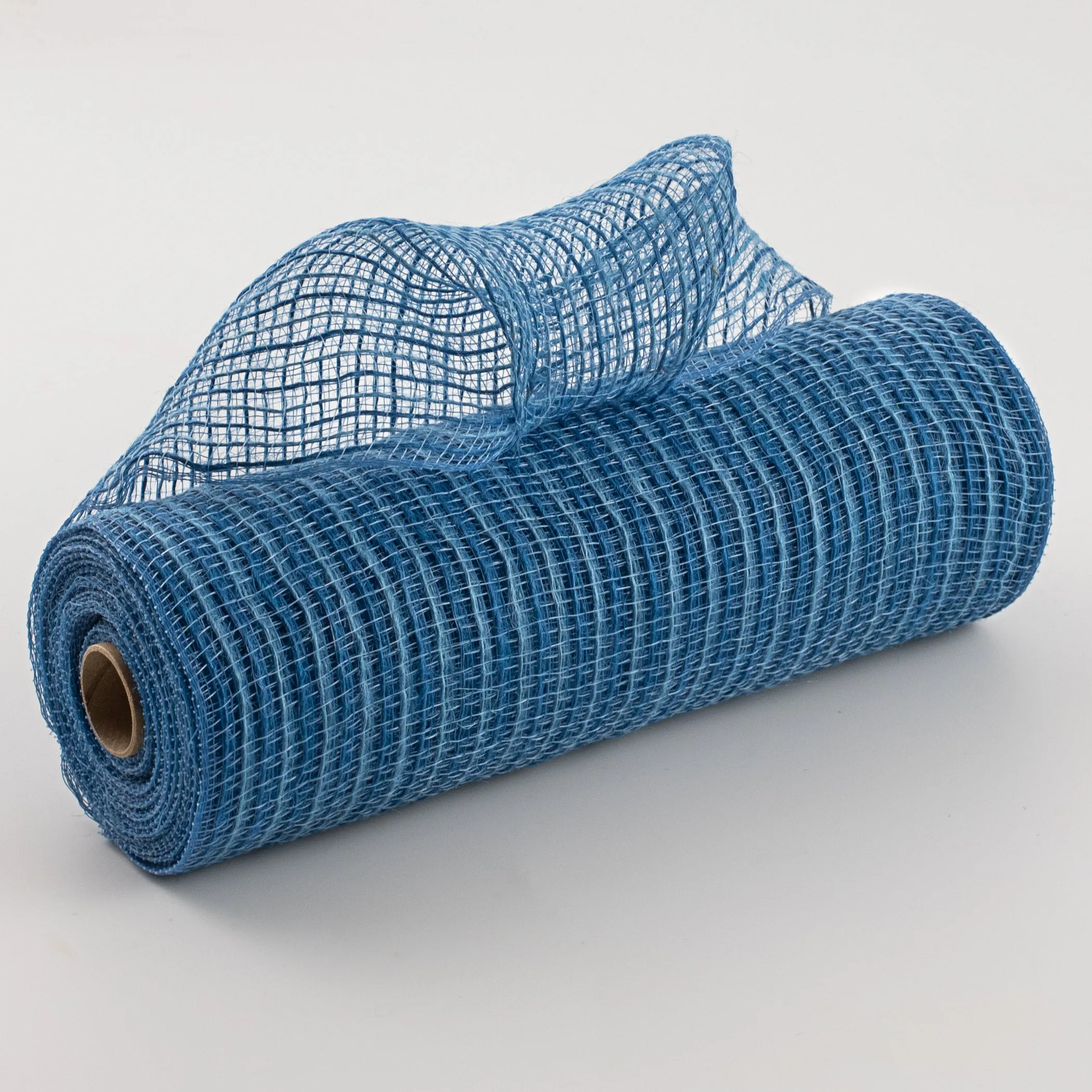 10" Burlap Deco Mesh: Denim Blue (10 Yards)