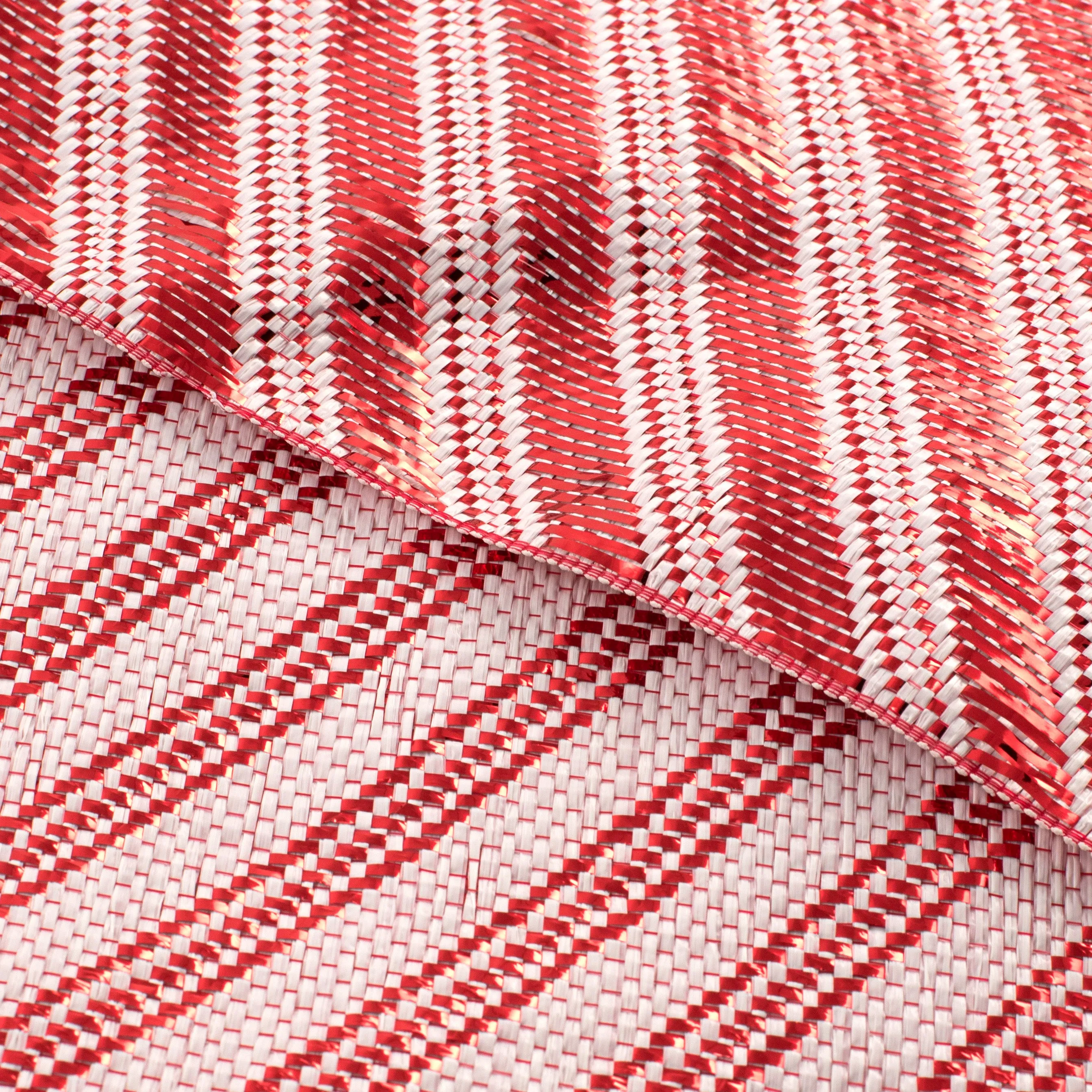 10" Candy Cane Woven Mesh: Red & White