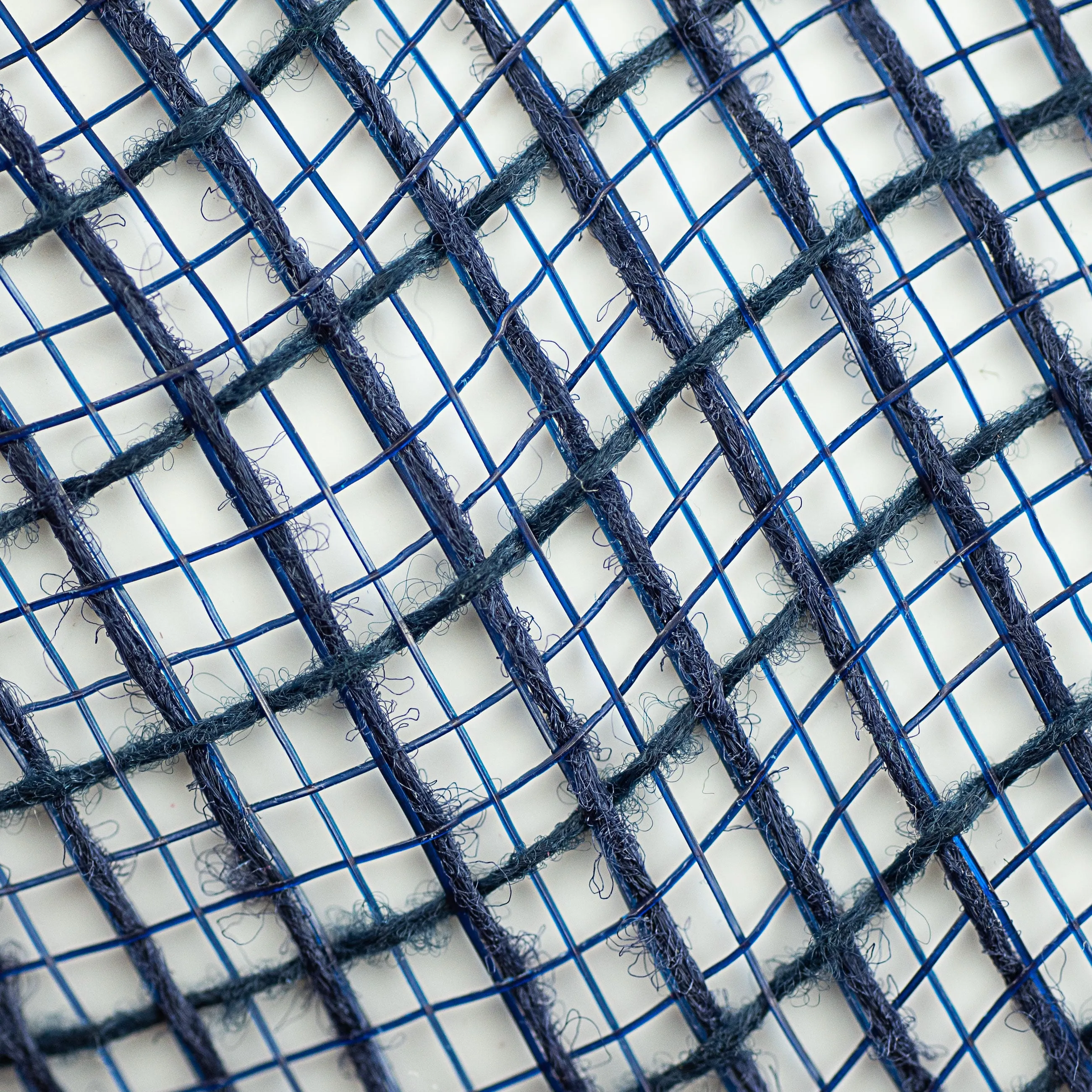 10" Check Fabric Mesh: Navy Blue