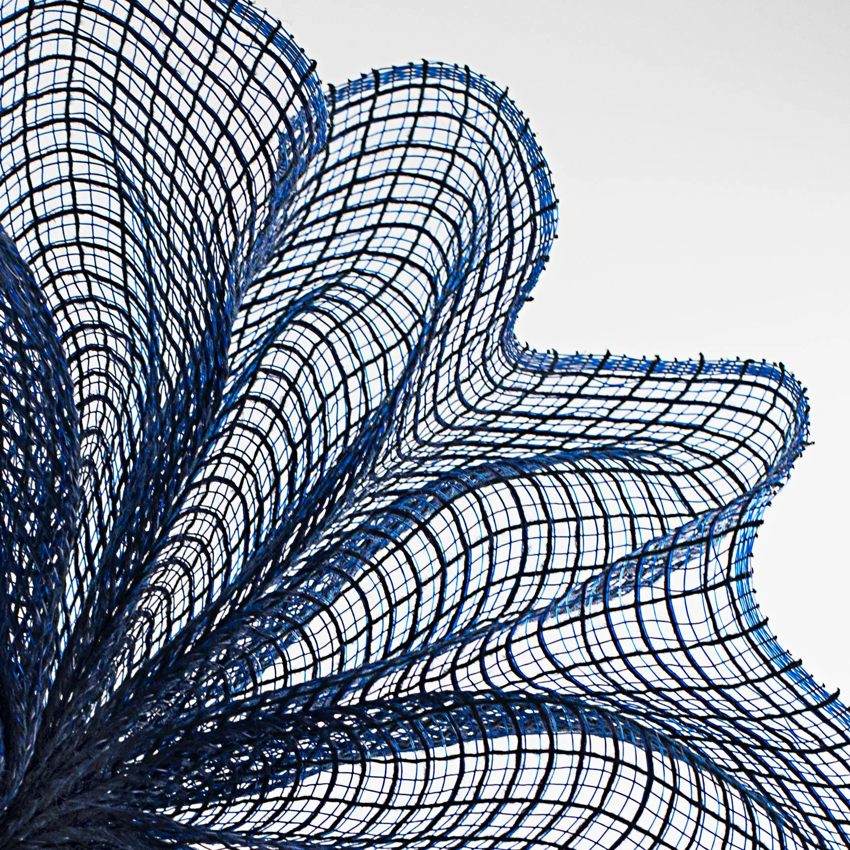 10" Check Fabric Mesh: Navy Blue