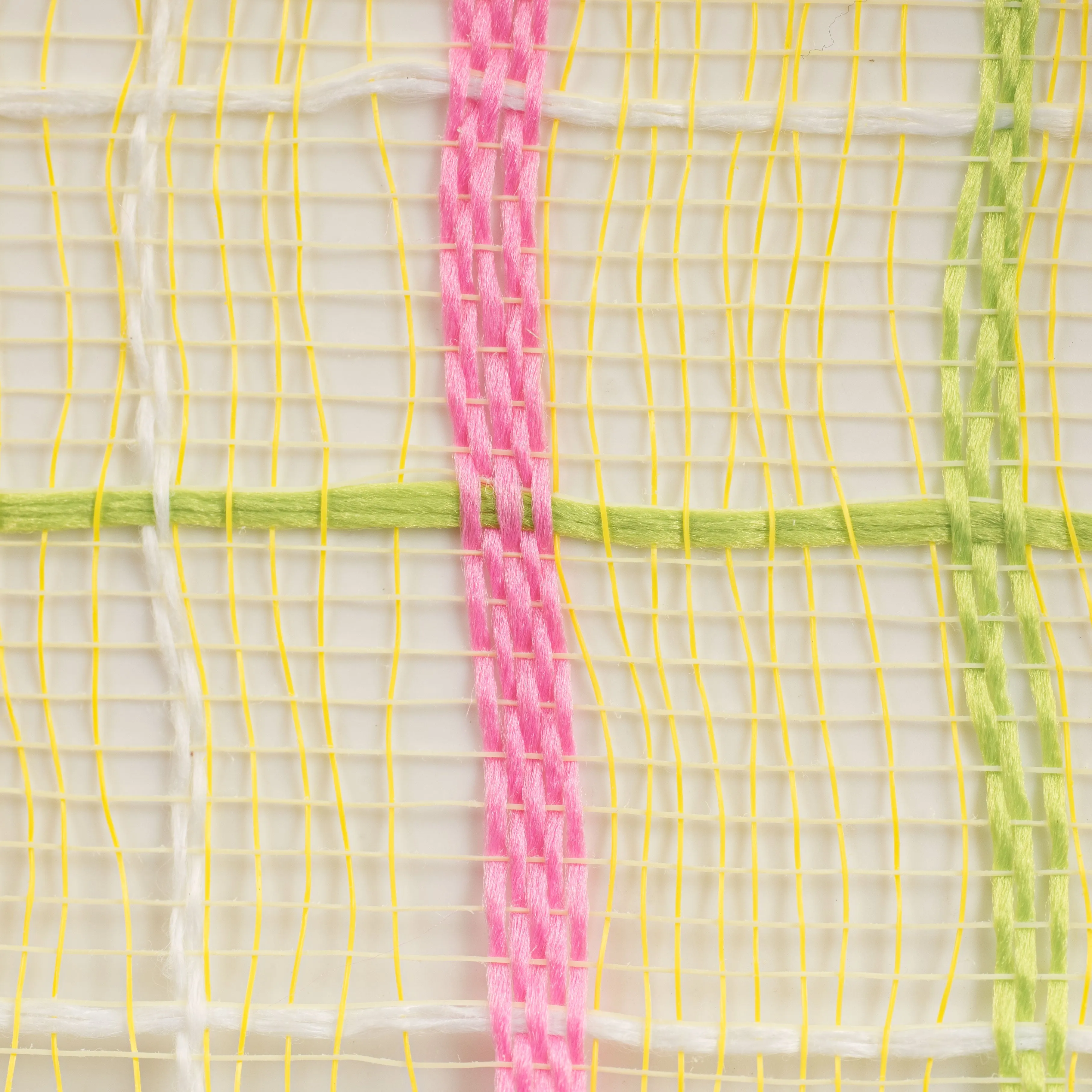 10" Crystal Plaid Mesh: Yellow, Pink, Lime, White