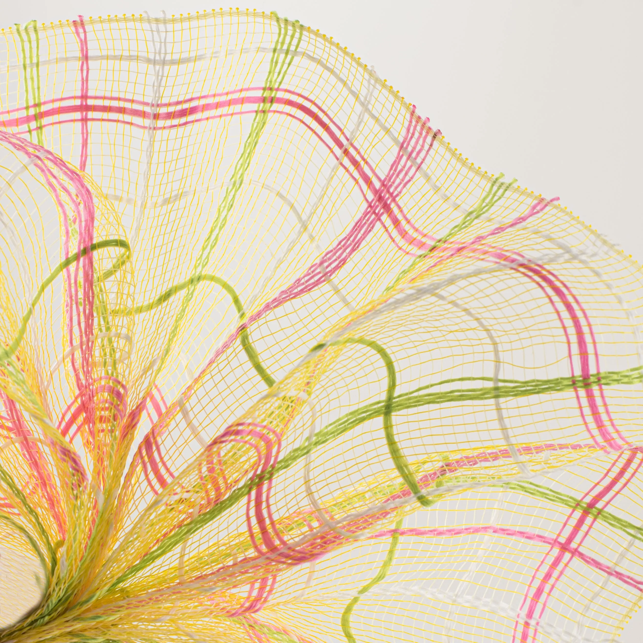 10" Crystal Plaid Mesh: Yellow, Pink, Lime, White