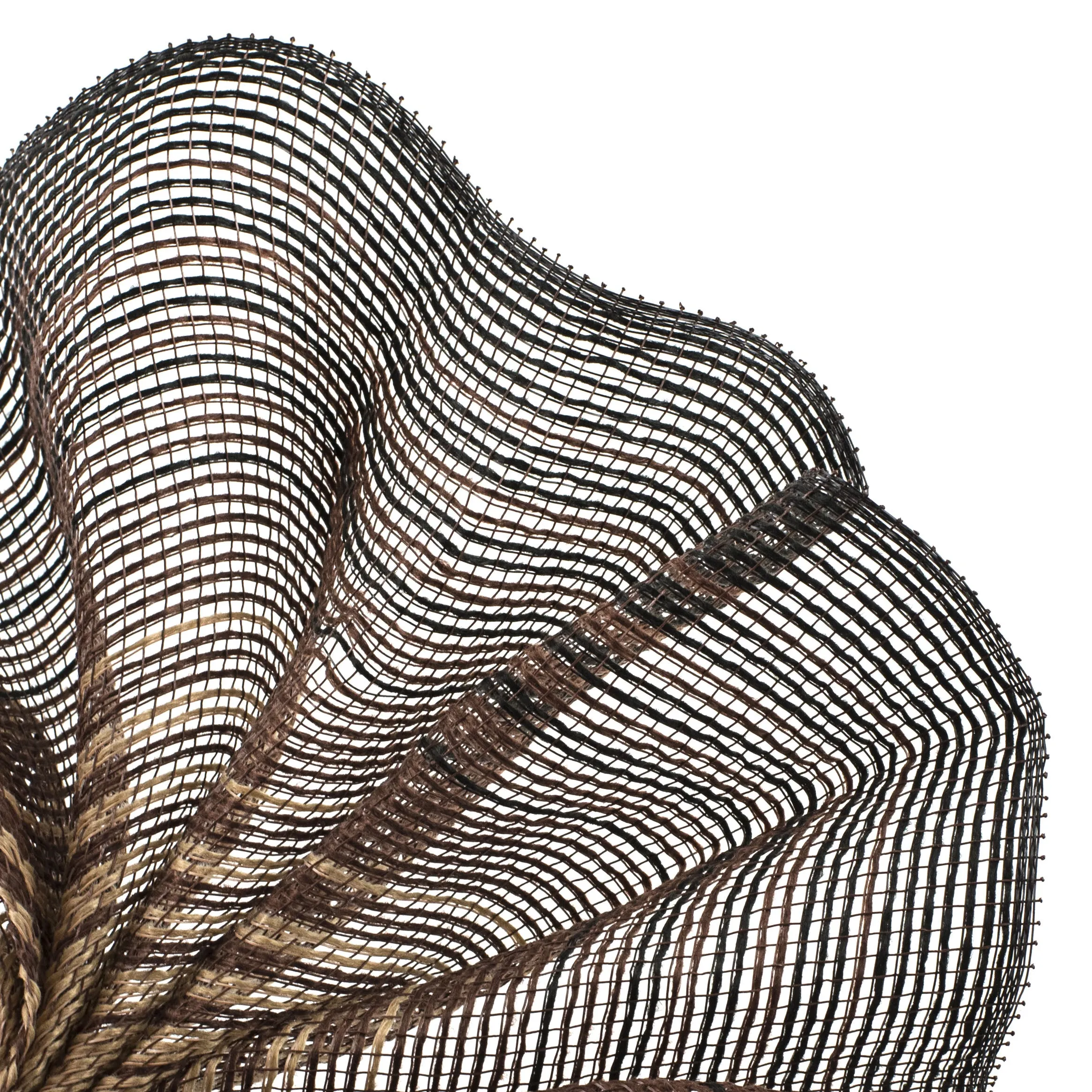 10" Faux Jute Ombré Mesh: Chocolate, Black, Natural