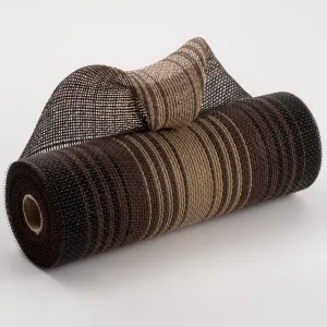 10" Faux Jute Ombré Mesh: Chocolate, Black, Natural