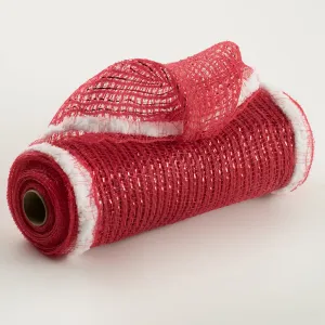 10" Metallic Fat Snow Edge Breeze Mesh: Red (5 Yards)