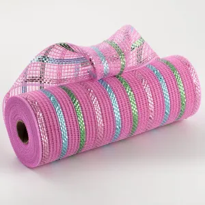 10" Metallic Poly Faux Jute Mesh: Pink, Ice Blue, Mint