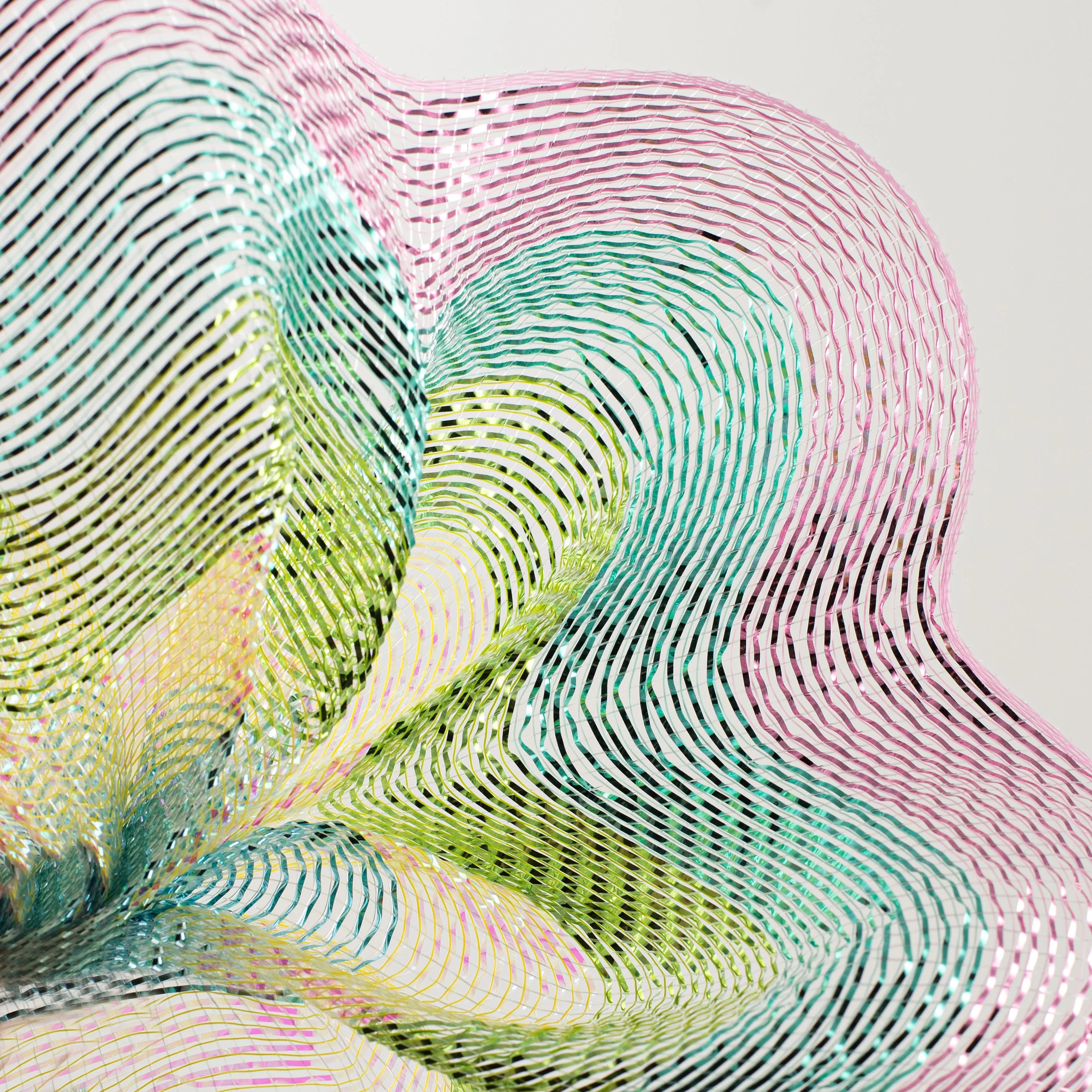 10" Metallic Stripe Mesh: Pastel Easter
