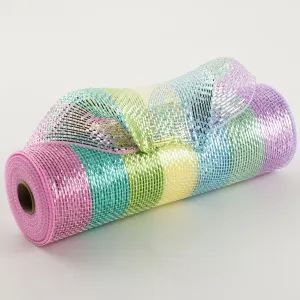 10" Metallic Stripe Mesh: Pastel Easter