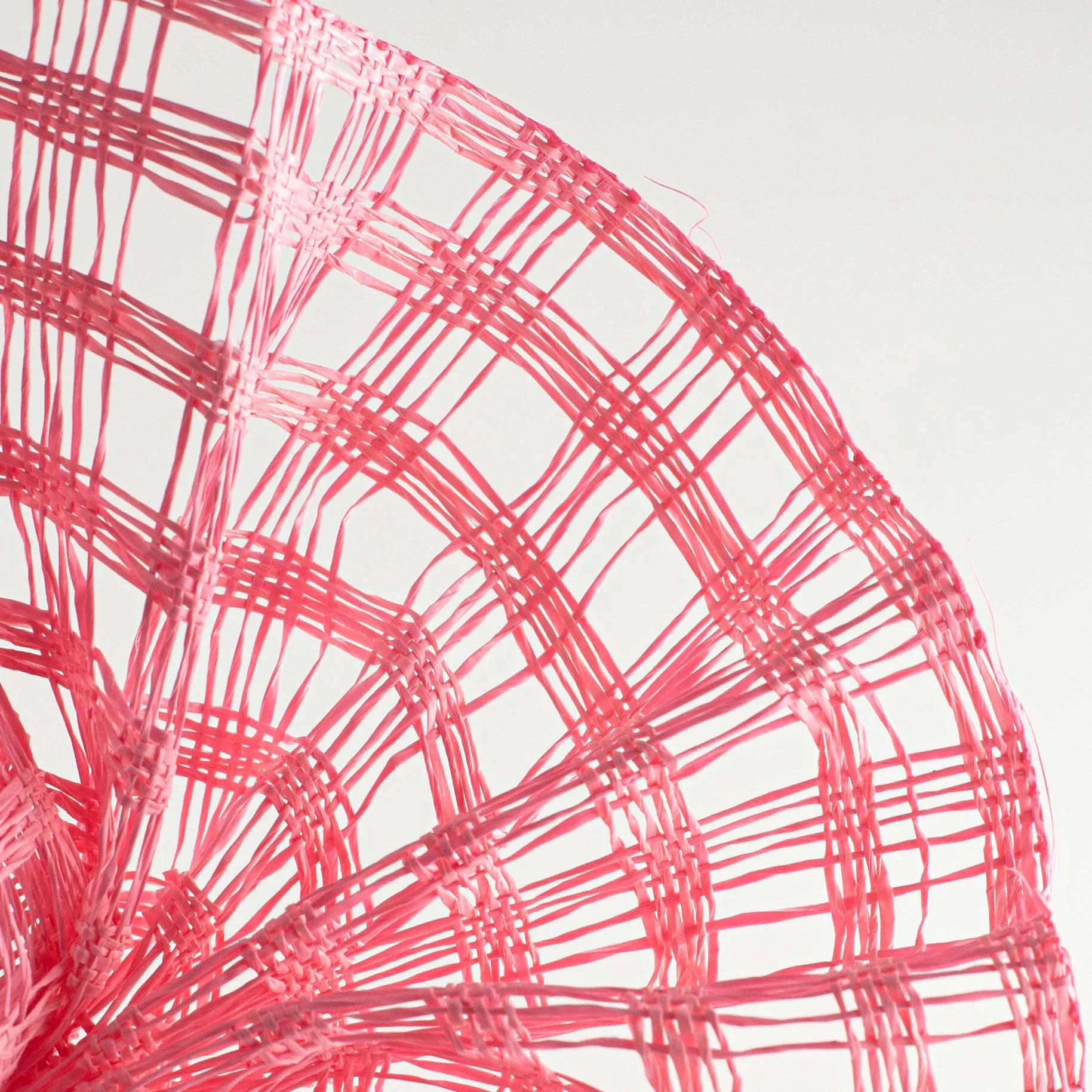 10" Poly Burlap Check Mesh: Pink