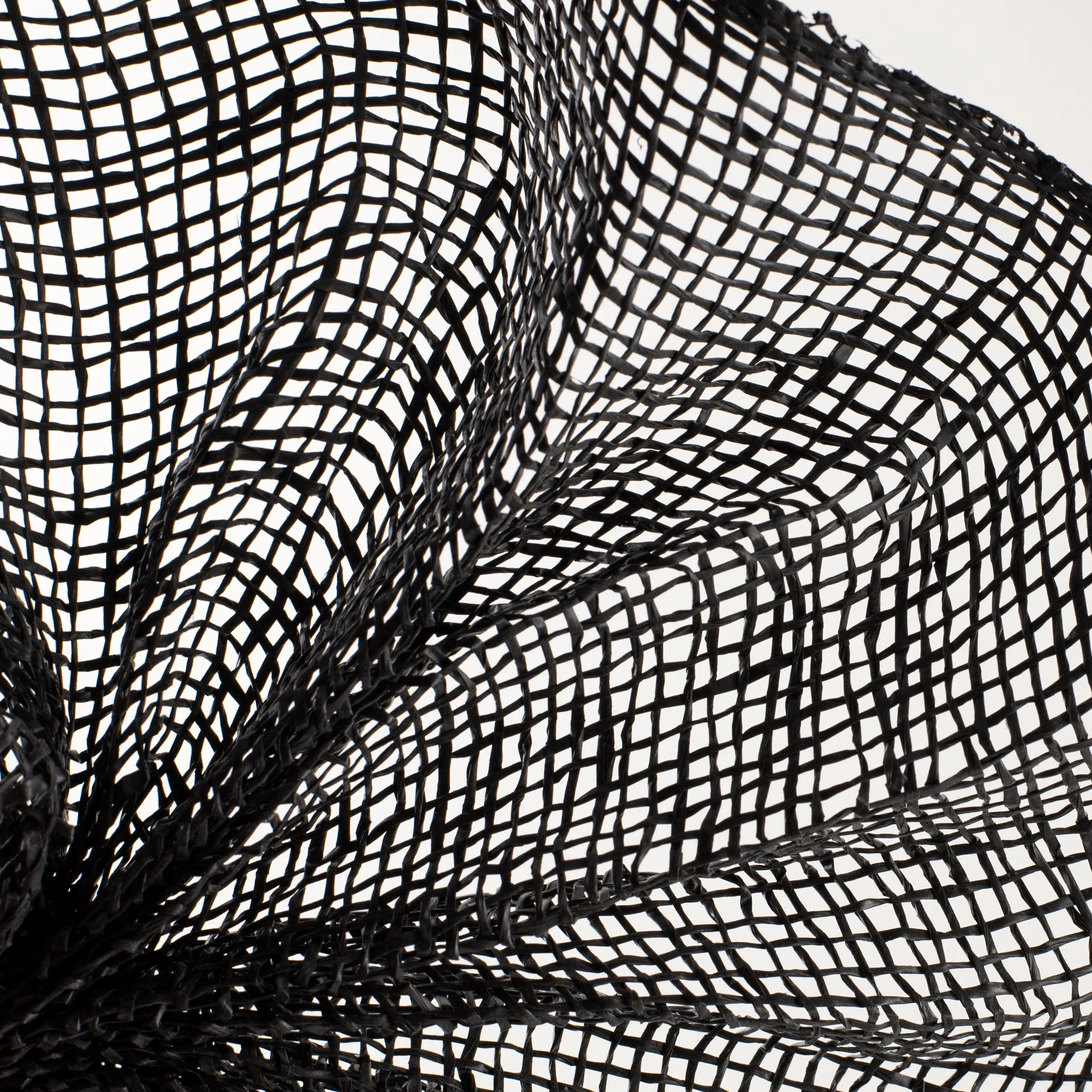 10" Poly Burlap Mesh: Black