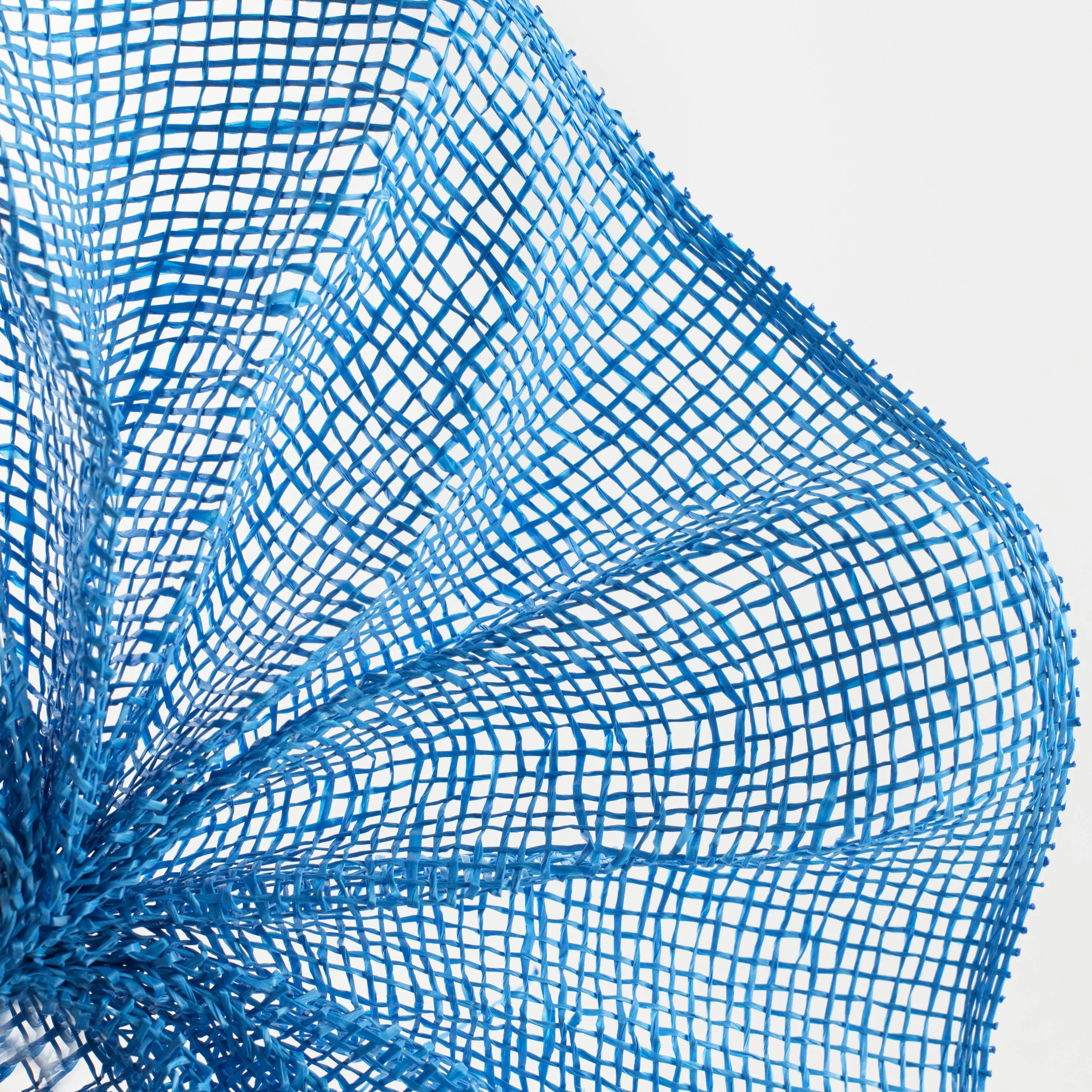 10" Poly Burlap Mesh: Blue