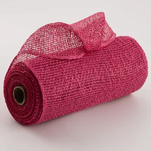 10" Poly Burlap Mesh: Fuchsia Pink