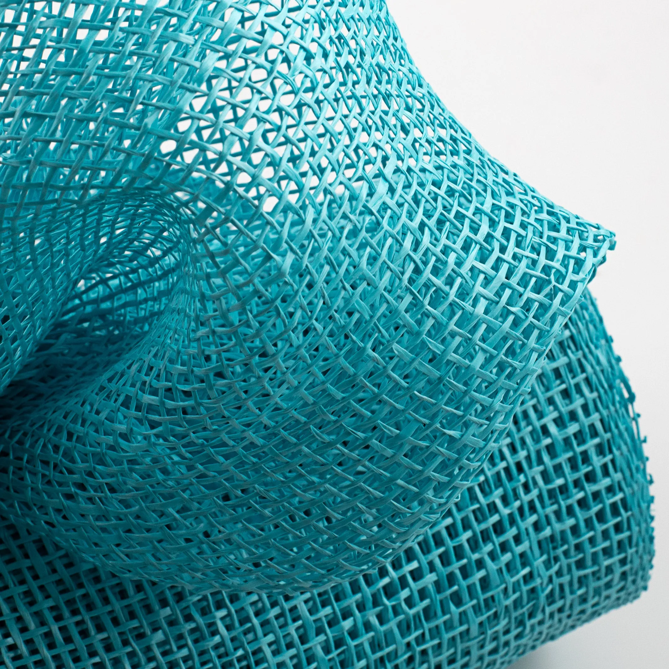10" Poly Burlap Mesh: Turquoise Blue
