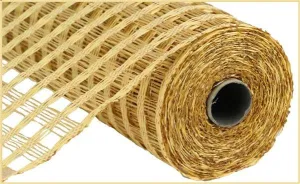 10" Poly Burlap Weaved Mesh: Beige/Buff