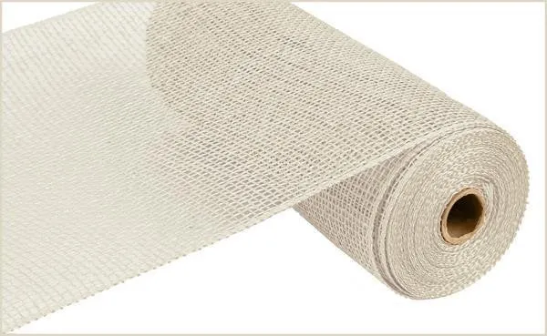 10" x 10yds Poly Burlap Mesh: Cream