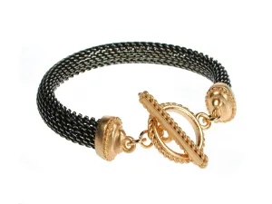 2-Tone Toggle Mesh Bracelet