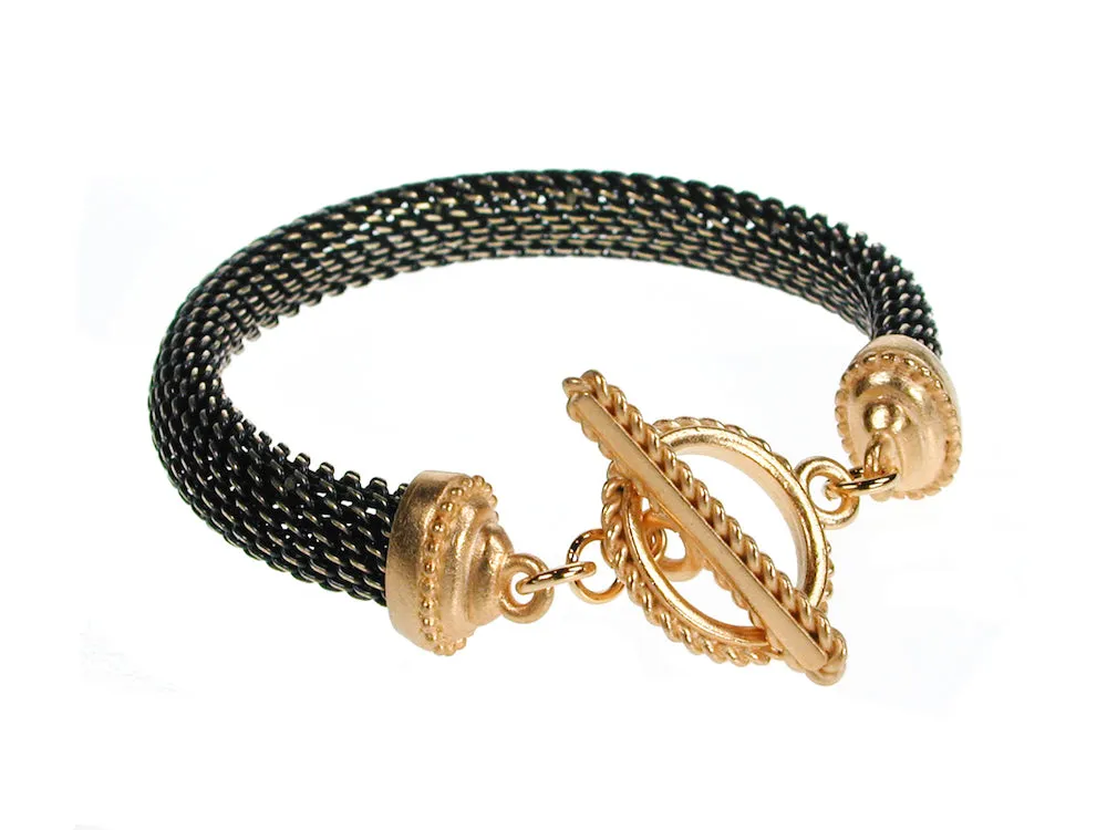 2-Tone Toggle Mesh Bracelet