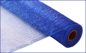 21" Deco Poly Mesh: Metallic Royal Blue