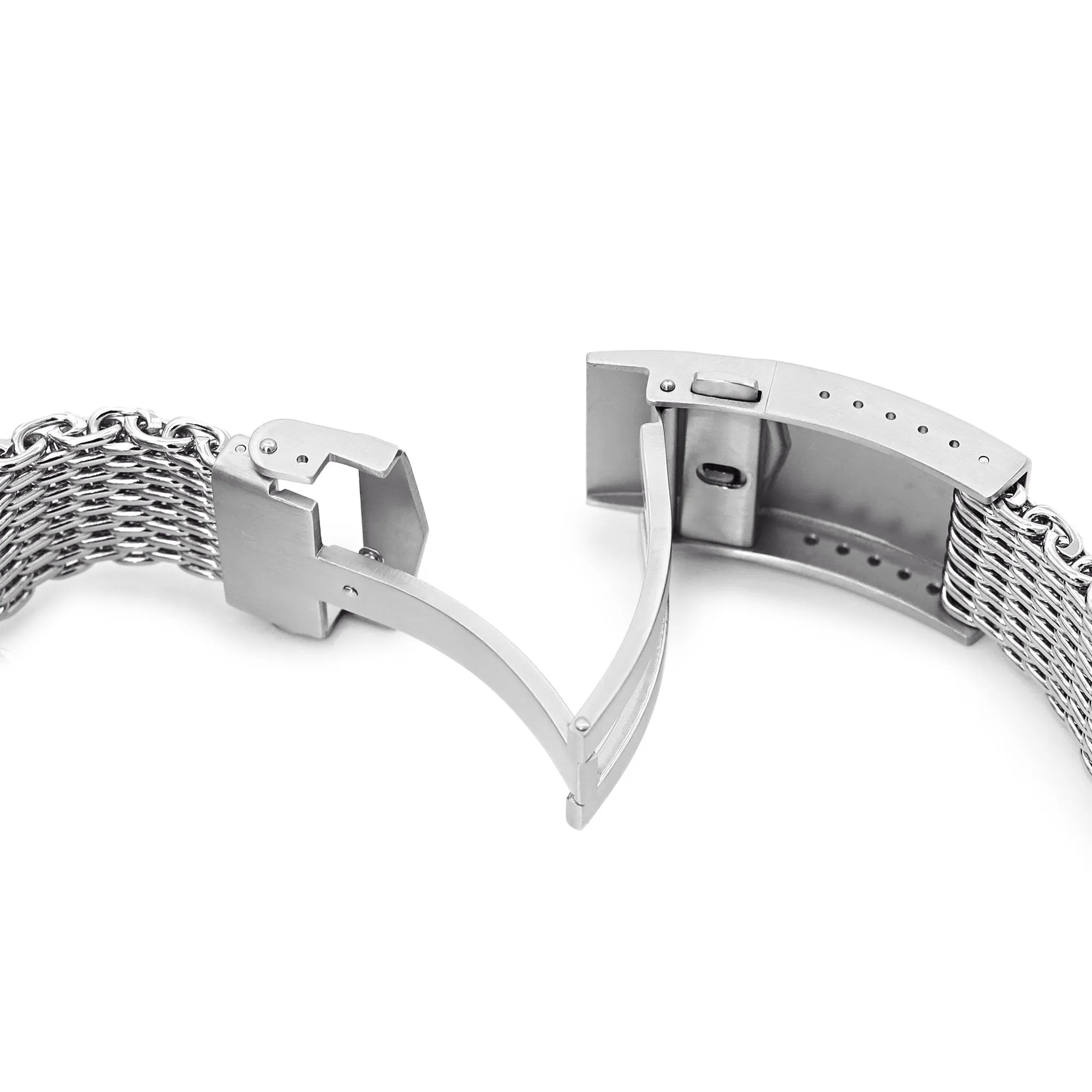 22mm Tapered Winghead SHARK Mesh Band, V-Clasp, P