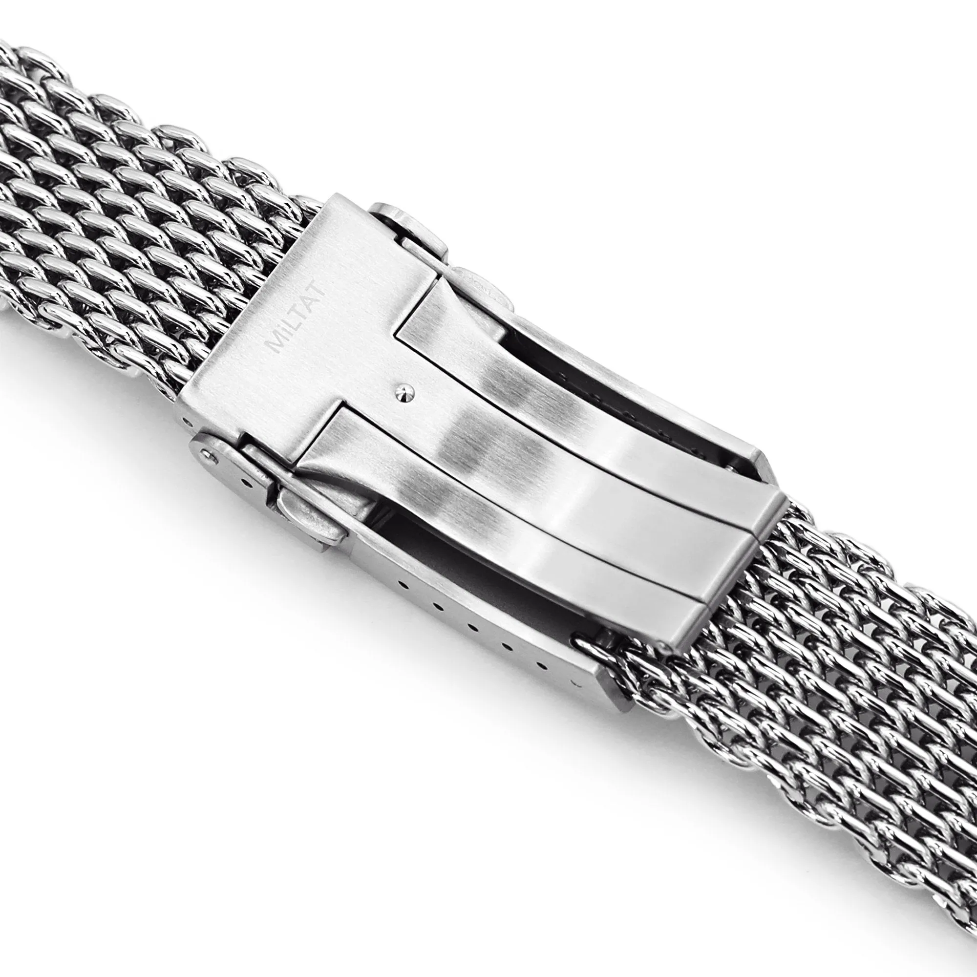 22mm Tapered Winghead SHARK Mesh Band, V-Clasp, P