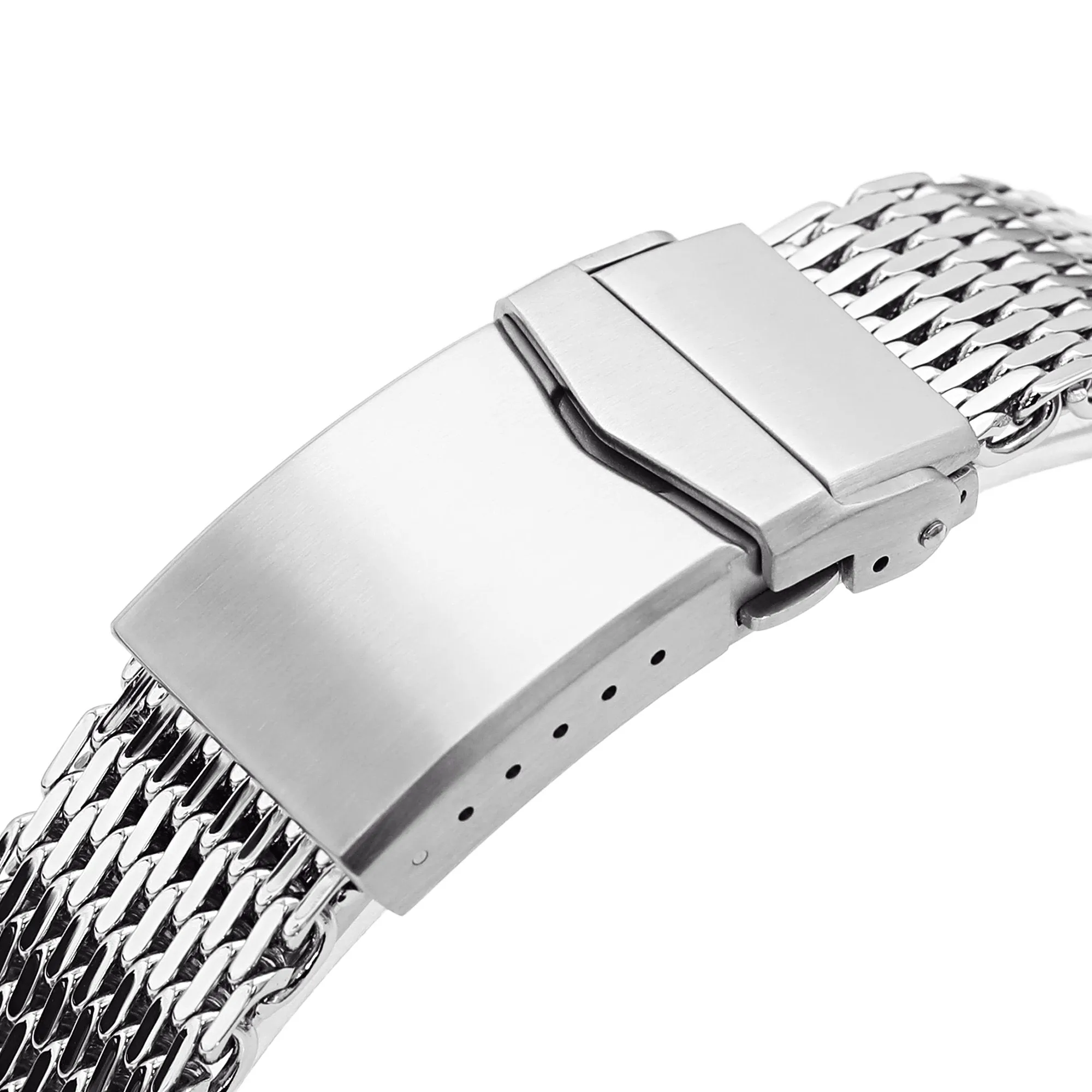 22mm Tapered Winghead SHARK Mesh Band, V-Clasp, P