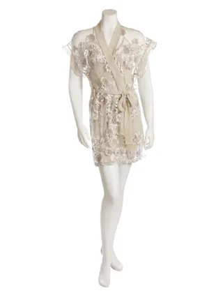 262 Charming Embroidered Flower Cover Up