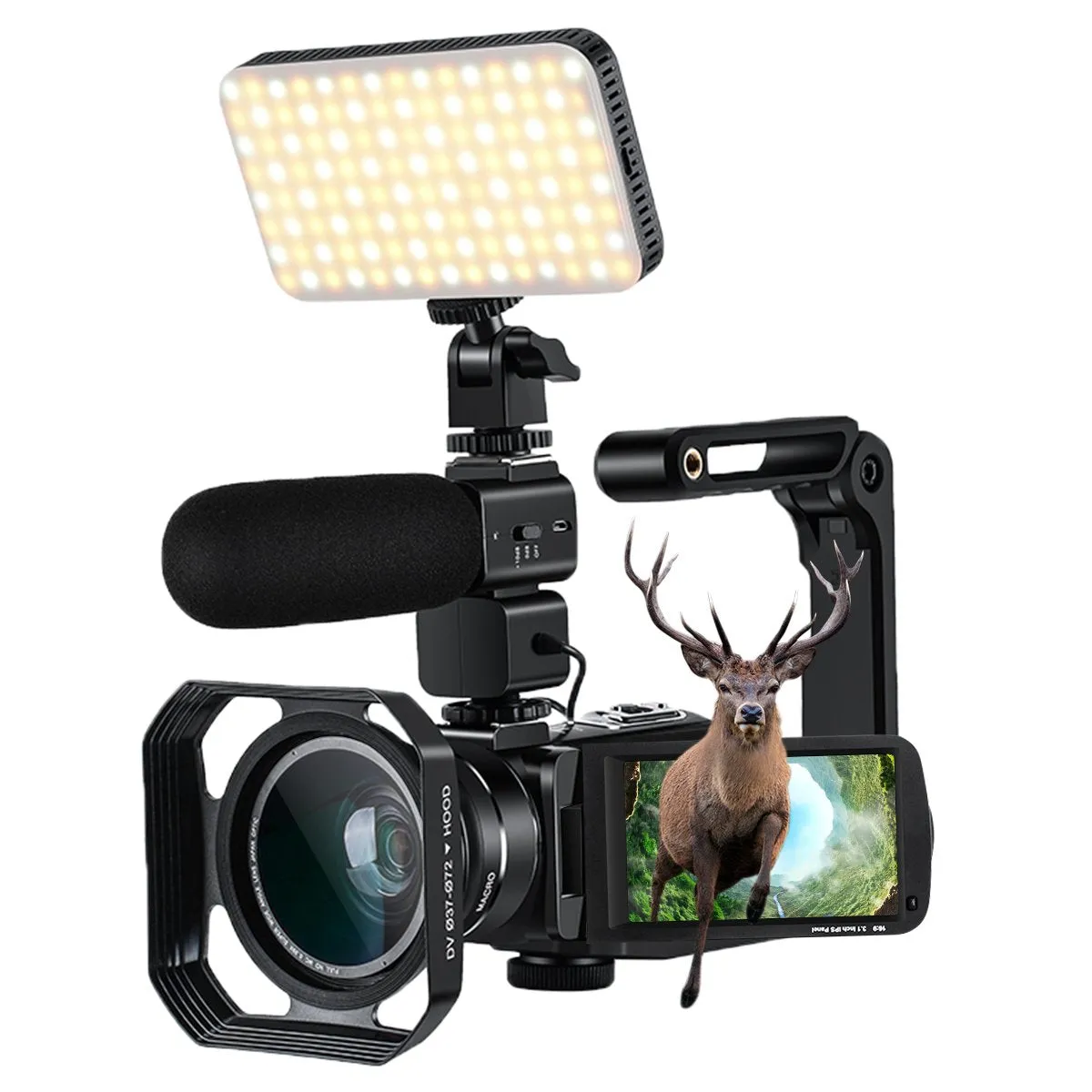 4K Camcorder Camera AC7 with 10X Optical Zoom