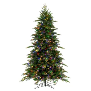6.5' x 51" Kingston Fraser Fir Artificial Christmas Tree LED Colored Lights