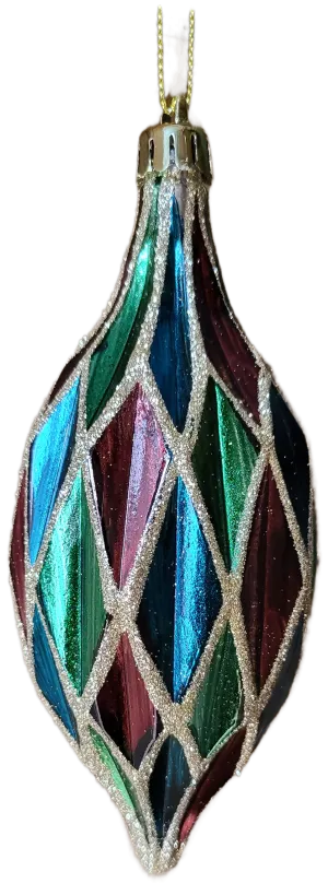 6" VP Ridged Finial - Multi Colored