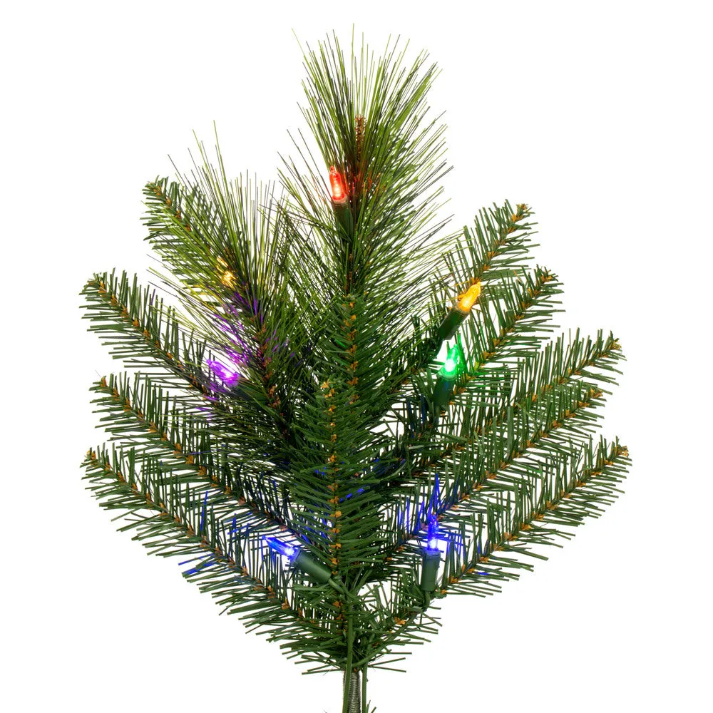 7.5' x 46" Jackson Pine Artificial Pre-Lit Christmas Tree Multi-Colored Lights.