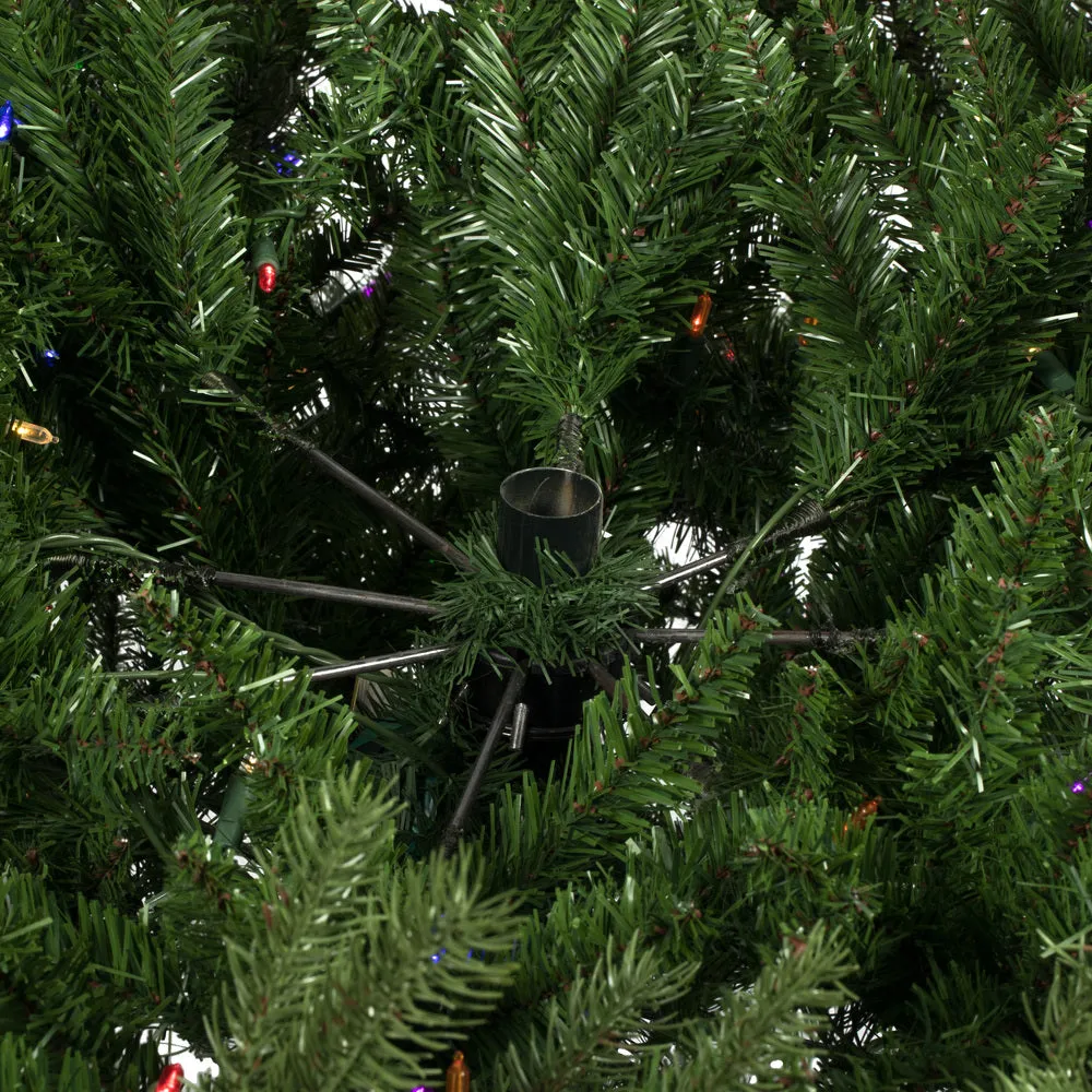 7.5' x 62" Balsam Spruce Artificial Christmas Tree Multi-colored Dura-Lit LED