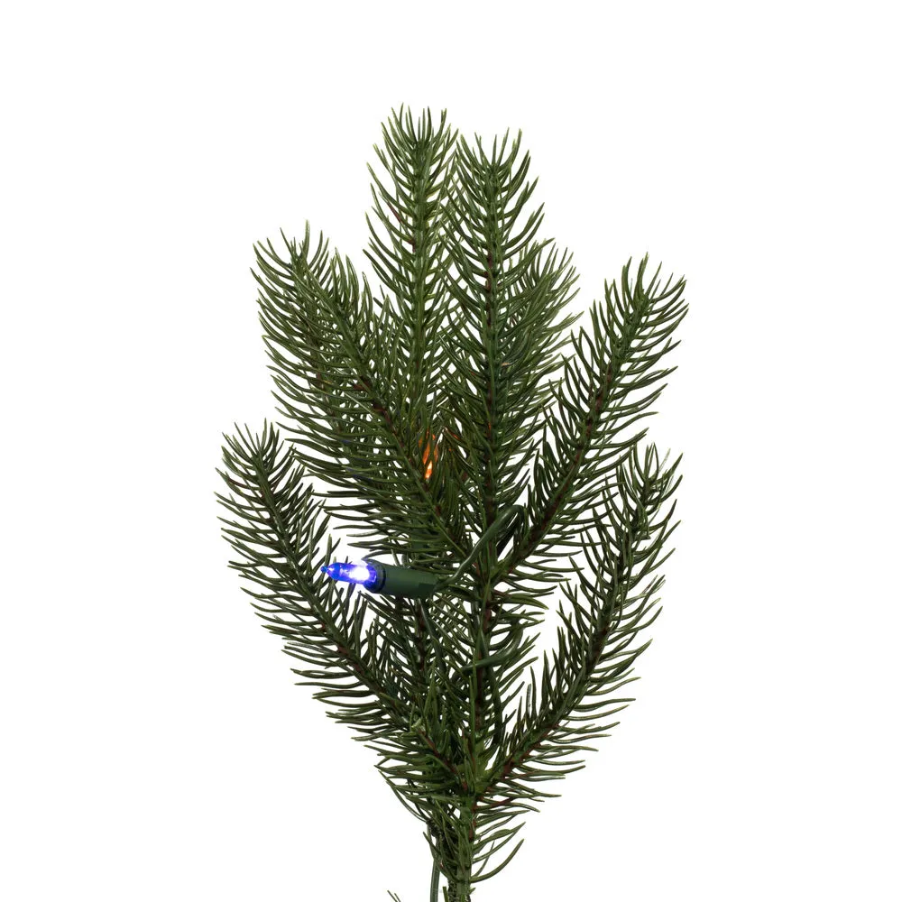 7.5' x 62" Balsam Spruce Artificial Christmas Tree Multi-colored Dura-Lit LED