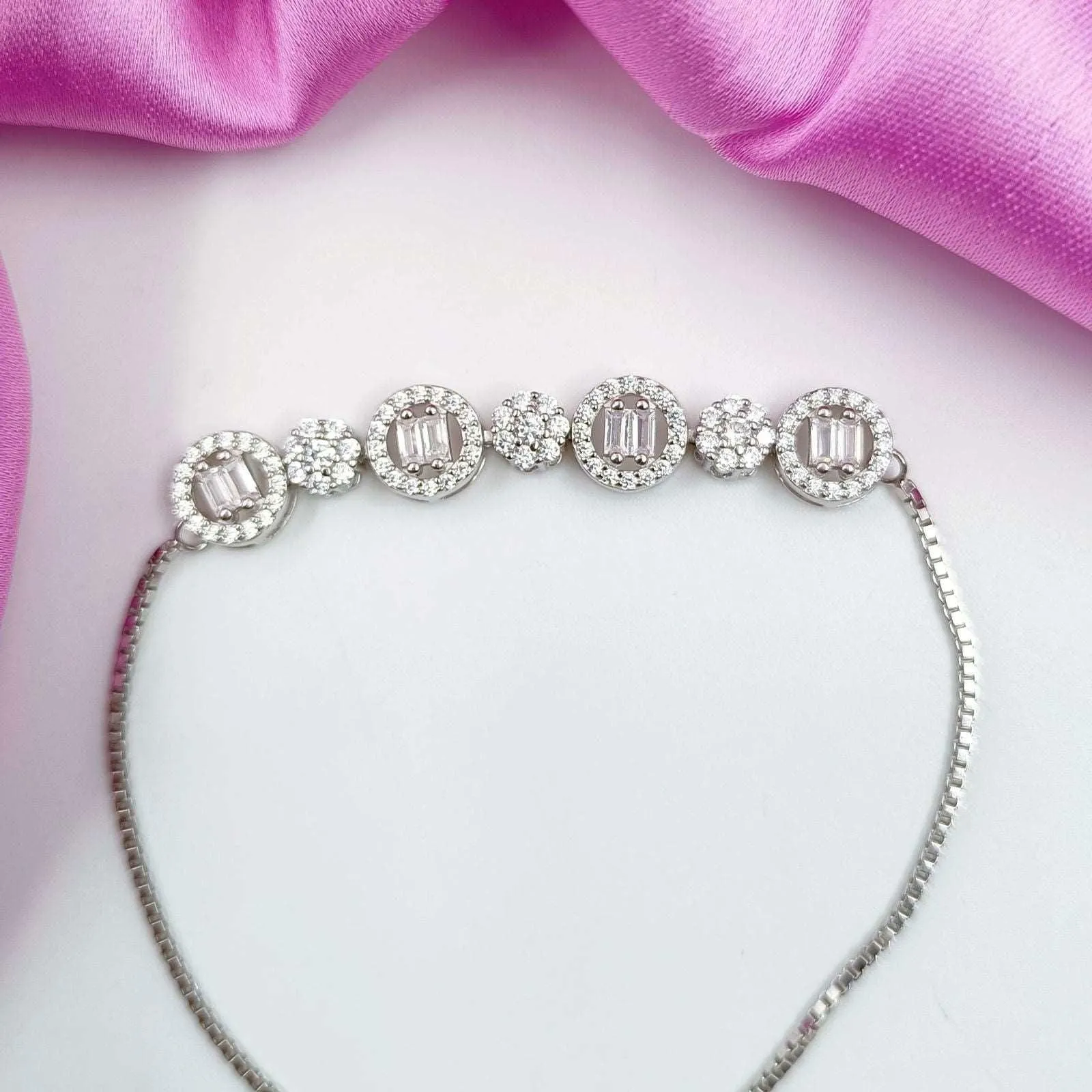 92.5 Silver Charming Designer Bracelet