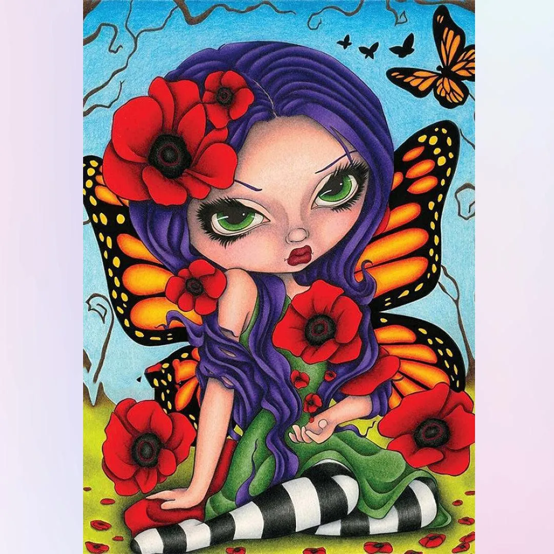 A Charming Fairy with Rose