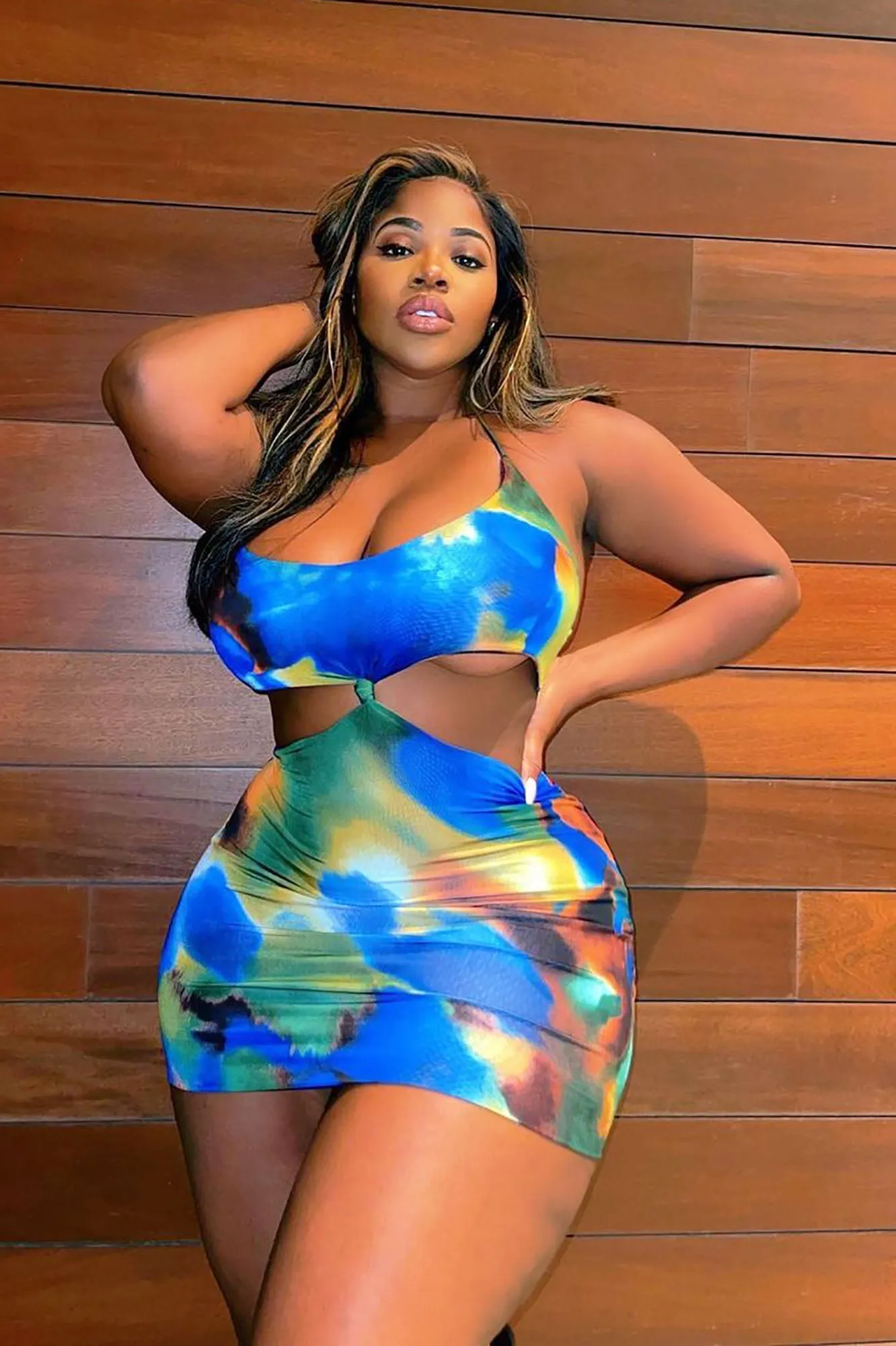 Always Taken Double Lined Mini Dress - Multi Color