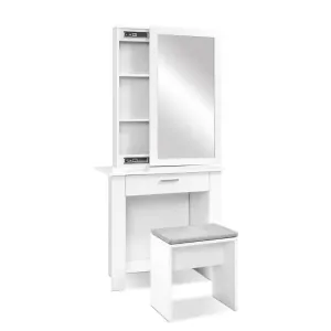 Artiss Dressing Table Mirror Stool - Mirror Jewellery Cabinet