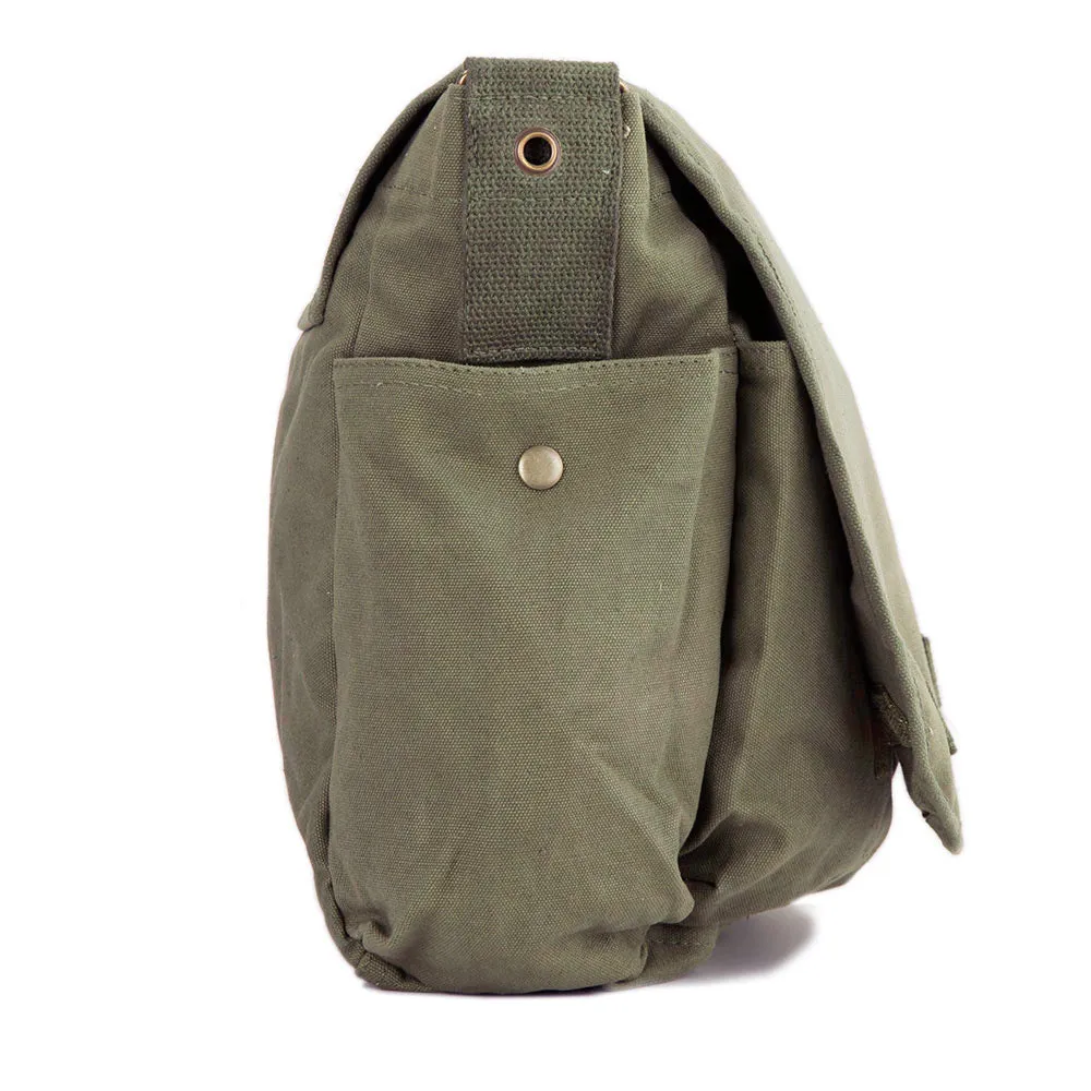 Autism Awareness Heart Puzzle Army Heavyweight Canvas Messenger/Diaper Shoulder Bag