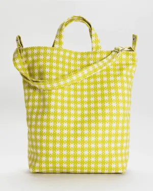 Baggu: Duck Bag - Chartreuse Pixel Gingham