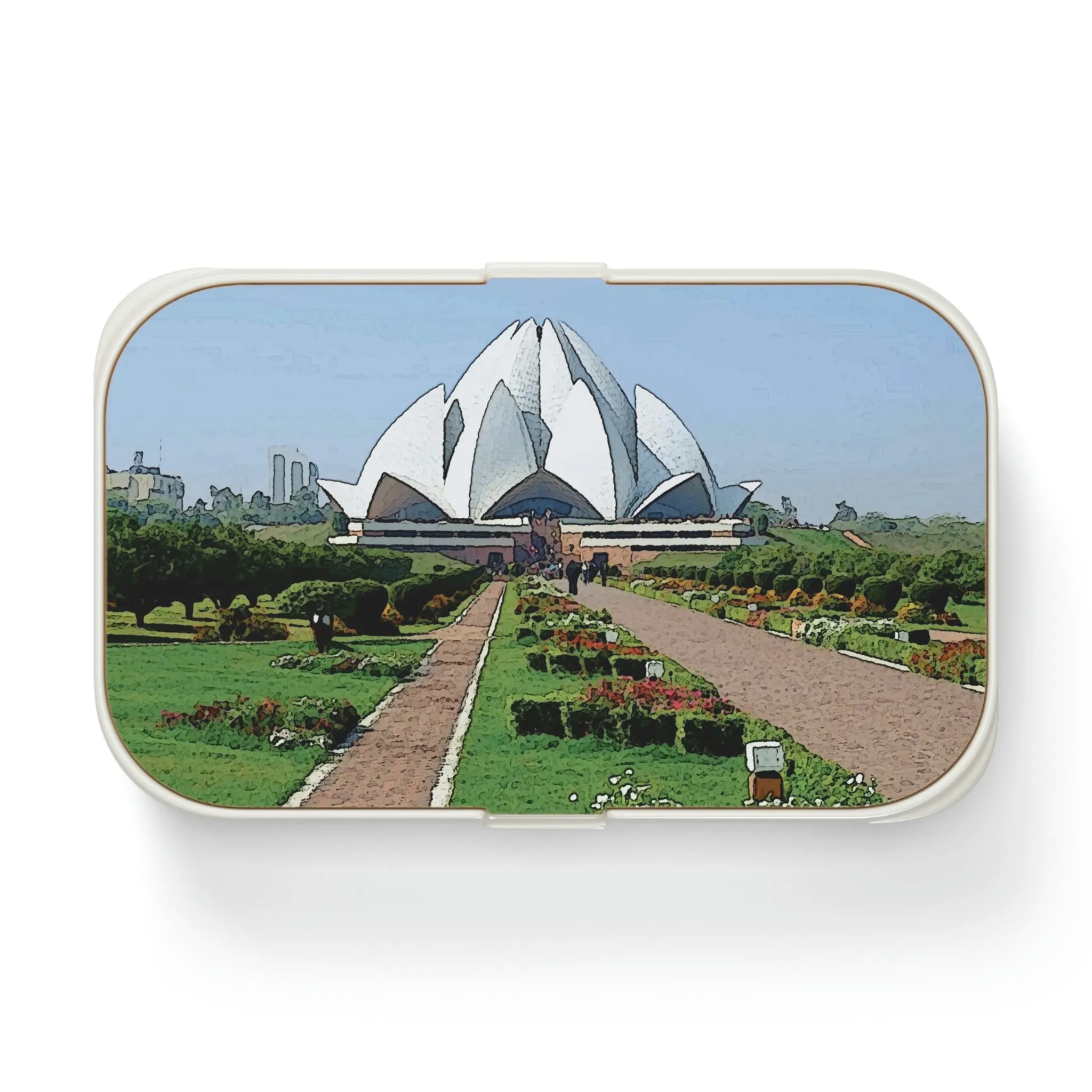 Bento Lunch Box ... 'Bahai'i House-Of-Worship' ... "Lotus Temple: Delhi, India, 2008" ... Original Works ...
