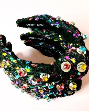 Black Confetti Headband
