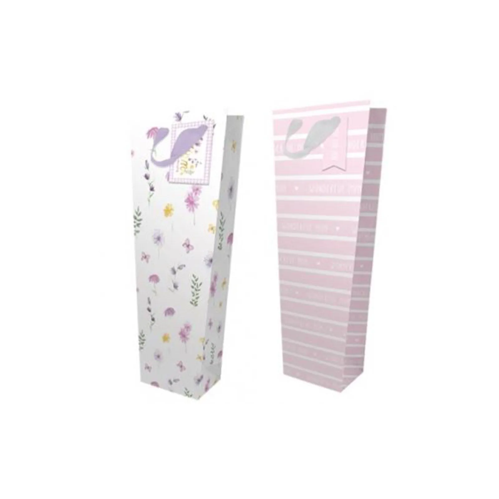 Bottle Gift Bag Flower Mothers Day Assorted