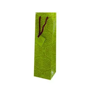 bottle gift bag green ( Case of 60 )