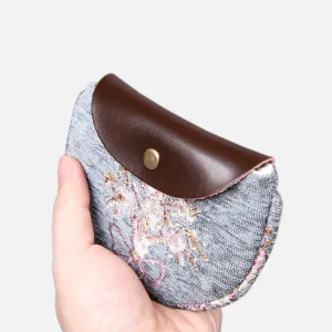 Bouquet Pattern Flap Coin Purse