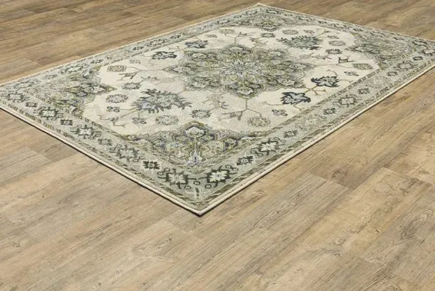Branson BR04B Ivory/Blue Rug