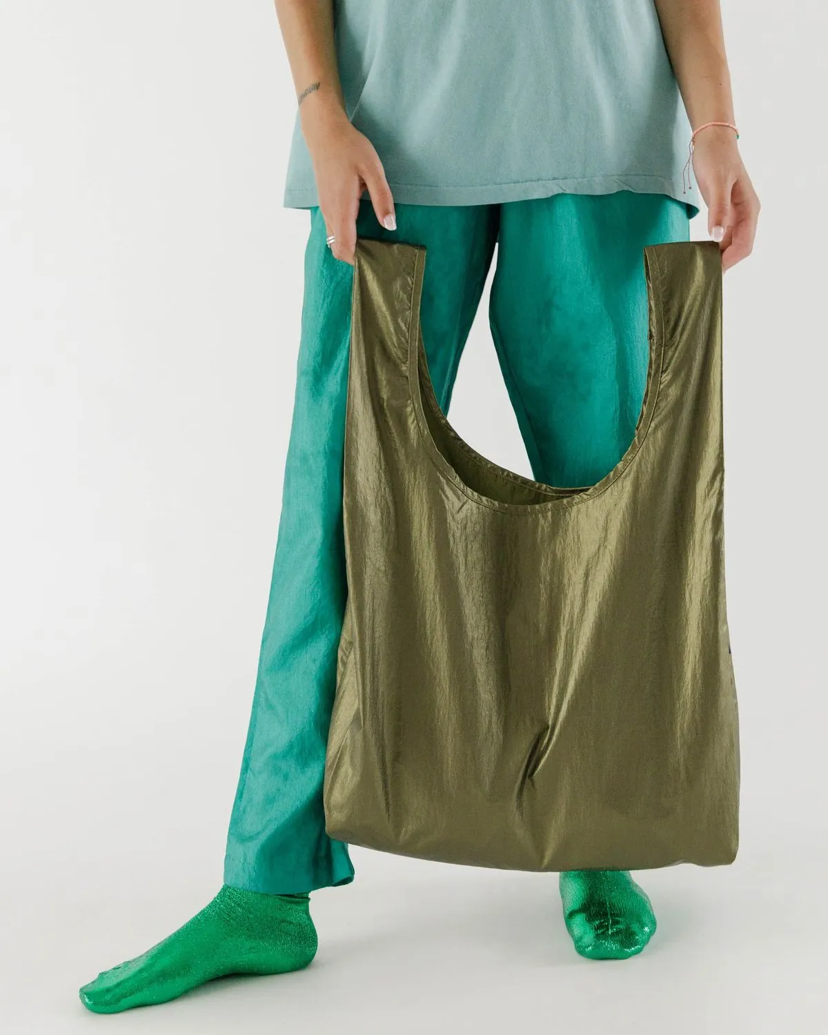 Brass  Metallic Standard Baggu