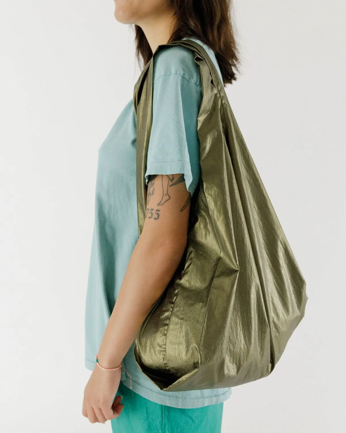 Brass  Metallic Standard Baggu